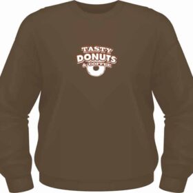 Tasty-Donuts-Sweatshirt-braun-Vorderseite